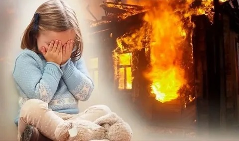 На пожарах погибают дети.